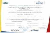 LABORATORIO ELECTROMECÁNICO QTEST S.A.S. · 11-LAB-047 ACREDITACIÓN ISO/IEC 17025:2017 Alcance de la acreditación aprobado / Documento Normativo 2012-08-06 2020-08-04 2020-08-06