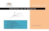 Vectores en el EspacioEl conjunto de los vectores libres del espacio V3 con las operaciones de vectores y el producto de un vector por un escalar, por cumplir las propiedades enunciadas