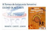 III Torneo de baloncesto femenino CIUDAD DE ALICANTE … · El Club Baloncesto San Blas Alicante, acomete de nuevo la organización del Torneo ciudad de Alicante de baloncesto femenino,
