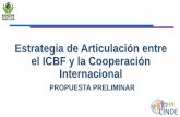 Estrategia de Articulación entre el ICBF y la Cooperación ......interagencial. Propiciar herramientas de corresponsabilidad. Fortalecer las capacidades de los actores locales. Promover