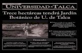 Trece hectáreas tendrá Jardín Botánico de U. de Talcadspace.utalca.cl/retrieve/6602/semanario40.pdf · 2 norte 685 – Teléfono 200160-200105 Talca, Chile/ Publicación de la