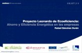 Proyecto Leonardo de Ecoeficiencia: Ahorro y Eficiencia ... · Proyecto Leonardo de Ecoeficiencia: Ahorro y Eficiencia Energética en las empresas Rafael Sánchez Durán. Ahorro y