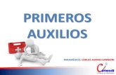 PRIMEROS AUXILIOS - MilAulas€¦ · En primeros auxilios se usan especialmente en caso de heridas, hemorragias, esguinces, fracturas y luxaciones. PARTES DE UNA VENDA . RECOMENDACIONES