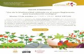 TALLER FORMATIVO · 2020. 10. 2. · TALLER FORMATIVO: “Uso de la biodiversidad cultivada en el nuevo Reglamento para la producción ecológica” Martes 13 de octubre de 17h00