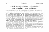 XXIV Campeonato Argentino de Aiedrez por Equipos€¦ · El 16 de septiembre, al promediar la tarde, tuvo lugar una reunión de los ca pitanes, confeccionándose el reglamento definitivo
