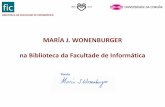MARÍA J. WONENBURGER na Biblioteca da Facultade de … · 2016. 2. 24. · Asociación Galega de Profesores de Educación Matemática (AGAPEMA) no ano 2007. BIBLIOTECA DA FACULTADE