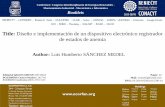Presentación de PowerPoint TECNOLOGICOS/Lu… · Title: Diseño e implementación de un dispositivo electrónico registrador de estados de anemia Author: Luis Humberto SÁNCHEZ MEDEL
