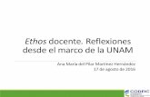 Ethosdocente Reflexiones desde el marco de la UNAM · 3. “La función docente de la UNAM se sustenta en el principio de su autonomía, […] para, sin presión ni injerencia externa
