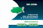 Informe de pobreza y evaluación. Morelos, 2012-2013 · Dimensión de indicadores que mide el nivel de cumplimiento de los ob-jetivos. Eficiencia. Dimensión de indicadores que mide