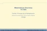 Matemáticas Discretas TC1003cb.mty.itesm.mx/tc1003/lecturas/tc1003-062.pdfEjemplo 3 Ejemplo 4 Ejemplo 5 Ejemplo 6 Permutaciones Ejemplo 7 r−Permutacion´ Ejemplo 8 Conteo: Principio