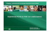 Experiencia ACHS en RSE con colaboradoresciees.cl/wp-content/uploads/2016/06/RSE-con-co...• Marketing responsable. Eduardo Undurraga GERENTE GENERAL • Centrada en las personas