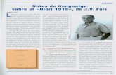 SINTAXI Notes de Ilenguatge sobre el «Diari 1918», de J. V ......SINTAXI Notes de Ilenguatge sobre el «Diari 1918», de J.V. Foix ALBERT JANÉ L 'aparició, encara recent, del vo-lum