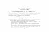 Tema 1. Introducci´on · Omar J. Casas L´opez bbbb Septiembre 2003 1 Problema general de Optimizacion ... i y g i son funciones reales, deﬁnidas sobre un subconjunto medible Ω