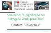 Seminario: “El significado del Hidrógeno Verde para Chile” El …doc.ingenieros.cl/hidrogeno_pres_eplett.pdf · 2019. 11. 28. · Erwin Plett . Costos de Financiamiento Costo