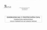 EMERGENCIAS V PROTECCION CIVIL...forestales y apoyo en contingencias del medio natural y rural y Protección Civil, así como en los servicios públicos {estatales, autonómicos y