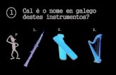 Cal é o nome en galego destes instrumentos? · 6 Cal é o nome e o pseudónimo do compositor galego que faleceu hai 100 anos e musicou algúns dos poemas de Curros Enríquez como