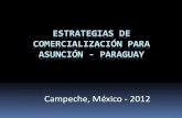 Estrategias de comercialización para Asunción - Paraguay€¦ · ASUNCIÓN - PARAGUAY Campeche, México - 2012 . Objetivo General Incentivar a un mayor consumo de pescados producto
