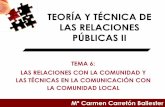 TEORÍA Y TÉCNICA DE LAS RELACIONES PÚBLICAS IIrua.ua.es/dspace/bitstream/10045/21637/1/TEMA_6_RRPP_II... · 2016. 5. 25. · b. Presentaciones Multimedia 6.2.4 Técnicas de evaluación