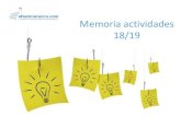 Memoria actividades 18/19 Memoria actividades 16/17 y Plan de · FAMILIAS 18/19 Priorización del tipo de iniciativas más apoyadas ( 2 iniciativas dentro de cada eje estratégico).-Criterios