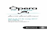 Del 2 al 14 de maig 2017 6a edició Entrada lliure #operaenruta2017 · 2017. 4. 11. · Les mil lires d’Orfeu: de Mantova a Rio de Janeiro Biblioteca Sant Gervasi- Joan Maragall