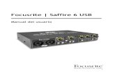 Focusrite | Saffire 6 USB€¦ · 2.4.3 Conexión a un mezclador DJ En esta configuración DJ, las salidas 1/2 están conectadas a las entradas de línea 1/2 de un mezclador DJ externo,