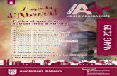 MAIG 2019 · 2019. 5. 16. · Cuina infantil. TAPA FRIA (A càrrec d'Alean) 12.00 - 12.45 h Actuació de Juan Antonio Garcia 12.00 - 16.00 h Animació amb Santi Cámara 17.30 - 18.30