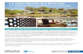La Casa Gomis (La Ricarda) - Som el teu estiu · La Casa Gomis (La Ricarda) Un diàleg entre l’arquitectura i el paisatge Cicle de visites guiades i dinar a base de productes locals