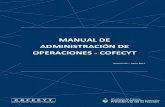 MANUAL DE ADMINISTRACIÓN DE OPERACIONES - COFECYT · 2019. 3. 30. · Manual de Administración de Operaciones – COFECYT – Versión 02 (junio/17) – Pág. 6 formulación y a