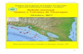 Boletín mensual Sismos y Volcanes de Nicaragua · 2017. 12. 14. · Las figuras 3 y 4, reflejan una estadística de la distribución del número de los sismos, tanto en magnitud