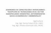 AGROPECUARIO ARGENTINO. DETERMINANTES SOCIO ...agro.unc.edu.ar/~economia/wp-content/uploads/2015/02/...Productividad (kg/ha) 1. Planicie Medanosa 2. Planicie con Tosca Norte Productores