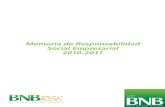 Memoria de Responsabilidad Social Empresarial 2010-2011...sostenibilidad por el período comprendido entre el 1 de enero de 2010 al 31 de diciembre de 2011. De acuerdo a la metodología