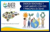 ENERGÍA RENOVABLE Y CUMPLIMIENTO CON ODS Y …€¦ · ENERGÍA RENOVABLE Y EL CUMPLIMIENTO DE LAS METAS DE LA ONU En Honduras, los proyectos de energía renovable, no sólo se limitan