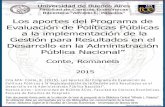 Los aportes del programa de evaluación de políticas ...157.92.136.59/download/tpos/1502-0386_ConteR.pdf · Evaluación de Políticas Públicas a la implementación de la Gestión