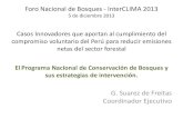 Foro Nacional de Bosques - InterCLIMA 2013 5 de diciembre ...interclima.minam.gob.pe/IMG/pdf/PresentaciA_n... · Foro Nacional de Bosques - InterCLIMA 2013 5 de diciembre 2013 Casos
