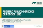 New REGISTRO PUBLICO DERECHOS DE PETICION 2020 · 2020. 8. 6. · mina gerencia normalizacion de cartera-cobro coactivo 30/01/2020 correo electronico 523335 22/01/2020 terminaciÓn