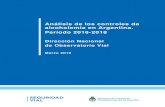 Análisis de los controles de alcoholemia en Argentina. Período … · 2019. 4. 15. · 1 . Análisis de los controles de alcoholemia en Argentina. Período 2016-2018 . Dirección