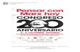 Congreso Internacional “Pensar con Marx hoy” Comité ... · Fundación 1 de Mayo, Asociación Catalana de Investigaciones Marxistas (ACIM) Lugar Facultad de Ciencias Políticas