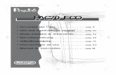 PAC70 ECOC70 ECO · 05.10.2004  · ciones de máxima eficacia y serenidad. P rezado Cliente agradecemos por ter escolhido um produto Dé Longhi, o líder mundial na fabricação