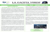 LA GACETA VERDE - iderechoambientalhonduras.org · LA GACETA VERDE INSTITUTO DE DERECHO AMBIENTAL DE HONDURAS No. 34 Septiembre - Octubre, 2012 EDITORIAL UNA INICIATIVA DESDE LA COMUNIDAD