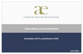 Asamblea anual ordinaria - Academia Economíaacadeco.com.uy/files/2020_Asamblea_anual_ordinaria_presentacion.pdf · Asamblea anual ordinaria Actividades 2019 y planificación 2020