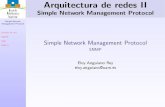 Arquitectura de redes II · 2018. 3. 24. · Mensajes SNMP Formato de mensajes Formato de trap. Simple Network Management Protocol Gesti on de red SNMP Esquema de operaciones Mensajes
