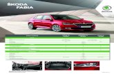 ficha tecnica skoda Fabia 2019 · 2019. 5. 31. · Škoda Fabia 1/2 Fotos referenciales. Confirmar stock de modelos en concensionario. Especificaciones y equipamientos sujetos a cambio