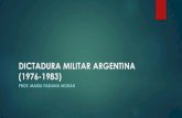 DICTADURA MILITAR ARGENTINA (1976-1983)...2020/10/02  · DICTADURA MILITAR ARGENTINA (1976-1983) PROF. MARIA FABIANA MORAN GOLPE DE ESTADO EN ARGENTINA 24 DE MARZO DE 1976 • Violación