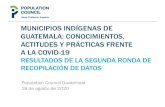 Municipios indígenas de Guatemala: Conocimientos, actitudes y … · MUNICIPIOS INDÍGENAS DE GUATEMALA: CONOCIMIENTOS, ACTITUDES Y PRÁCTICAS FRENTE A LA COVID-19 ... ¿Cuáles