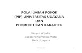 POLA ILMIAH POKOK (PIP) UNIVERSITAS UDAYANA DAN ... · raker rektor se indonesia tgl. 17-19 pebruari 1975 menetapkan pola ilmiah pokok (pip) sebagai dasar orientasi lembaga pendidikan