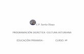 C.P. Santa Olaya PROGRAMACIÓN DIDÁCTICA -CULTURA … · 2019. 10. 28. · Localizar el área central asturiana de predominio urbano. - Asociar pautas poblacionales, económicas,