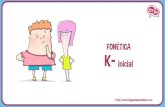 FONÉTICA K- inicial · Fonética K- inicial 2 •El adulto lee la primera sílaba de la palabra y el niño la repite al menos tres veces. •Con cada repetición, el adulto presiona