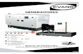 GENERADORES - sps-evans.com · Capacidad Interruptiva (ITM) Calibre de Cable Alimentación Carga 2 AWG (33.3 mm )1 /0 AWG (53.5 mm ) Tipo de Cable Alimentación Carga Voltaje Capacidad
