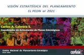 VISIÓN ESTRATÉGICA DEL PLANEAMIENTO EL PEDN al 2021 · 2016. 11. 14. · VISIÓN ESTRATÉGICA DEL PLANEAMIENTO EL PEDN al 2021 Centro Nacional de Planeamiento Estratégico Enero