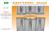DINAK SW · Esto significa que la chimenea avanza como mínimo 52 mm en vertical por cada metro en horizontal. Para lograr esta pendiente mínima la gama DINAK SW dispone elementos